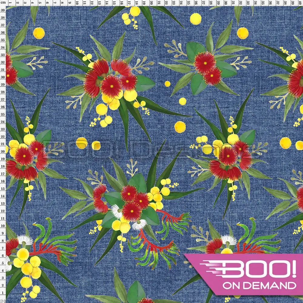 Spandex Koala Natives Fabric