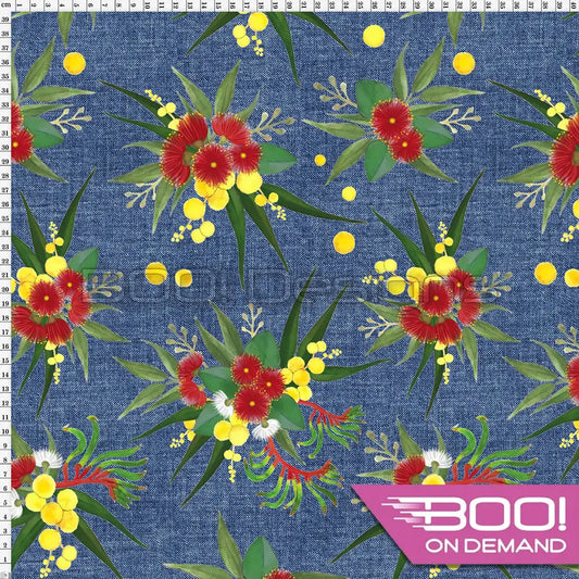 Spandex Koala Natives Fabric