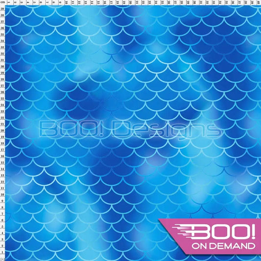 Spandex Koi Blue Fabric