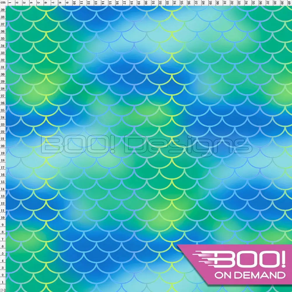 Spandex Koi Green Fabric