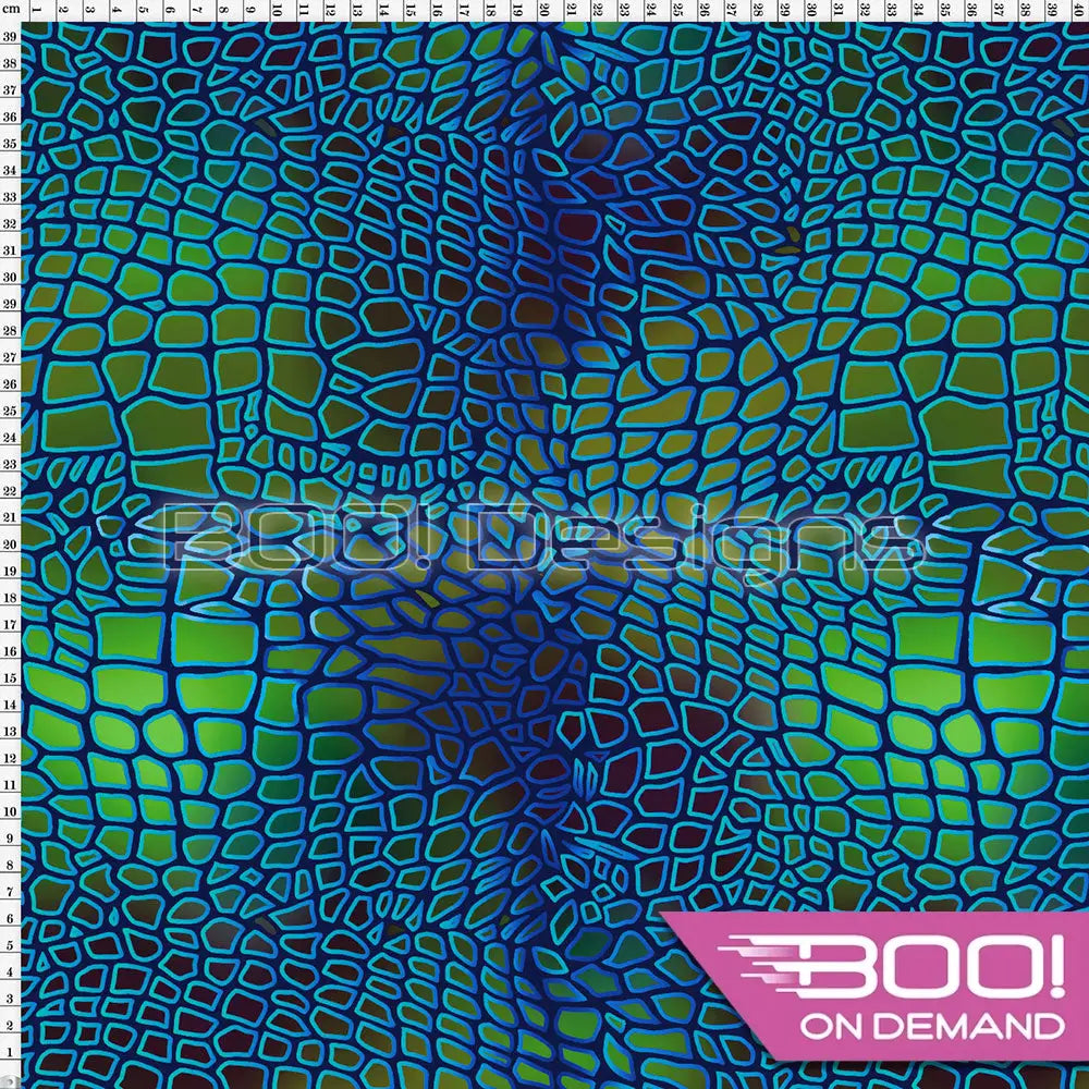 Spandex Komodo Green Blue Fabric