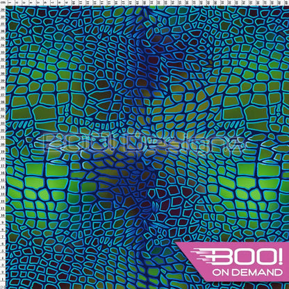 Spandex Komodo Green Blue Fabric