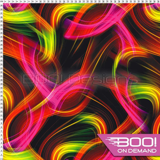 Spandex Laser Pink Yellow Fabric