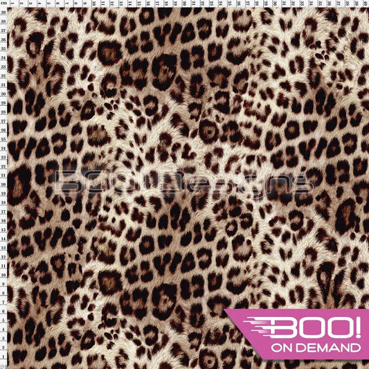Spandex Leopard Allover Natural Fabric