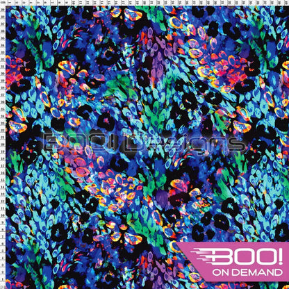 Spandex Leopard Blossom Fabric