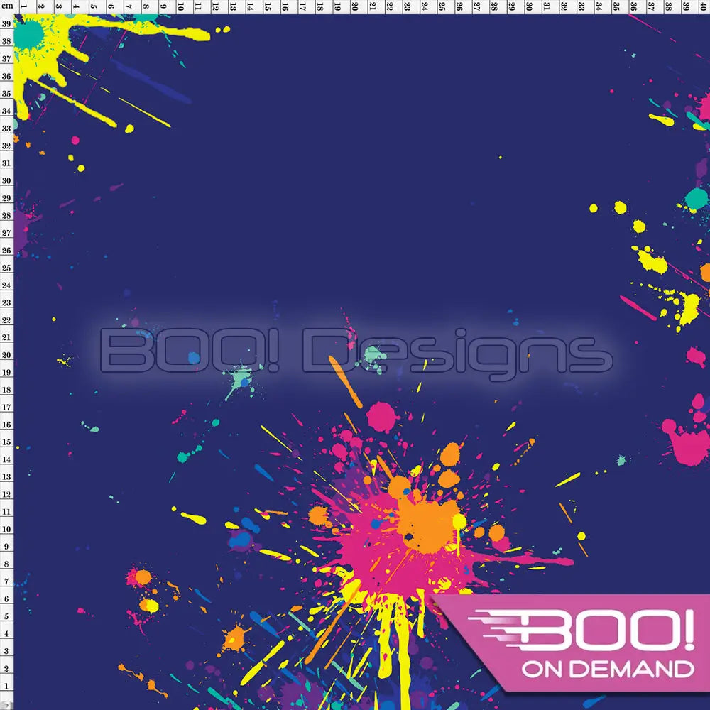 Spandex Lion Splat Jumbo Navy Fabric