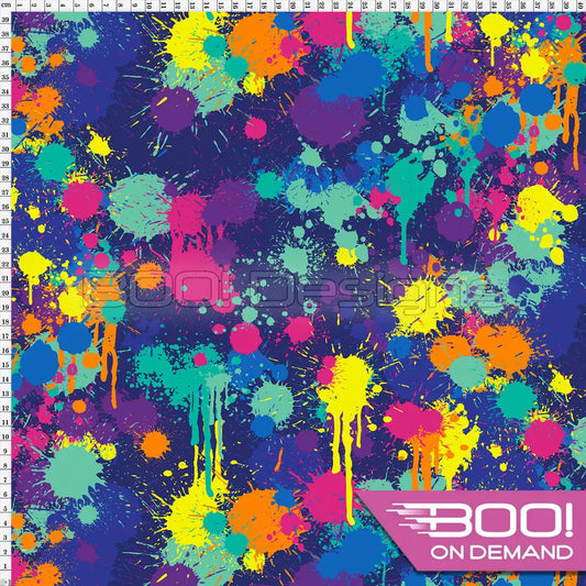 Spandex Lion Splat Navy Fabric