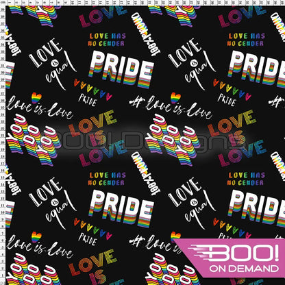 Spandex Love is Love Fabric