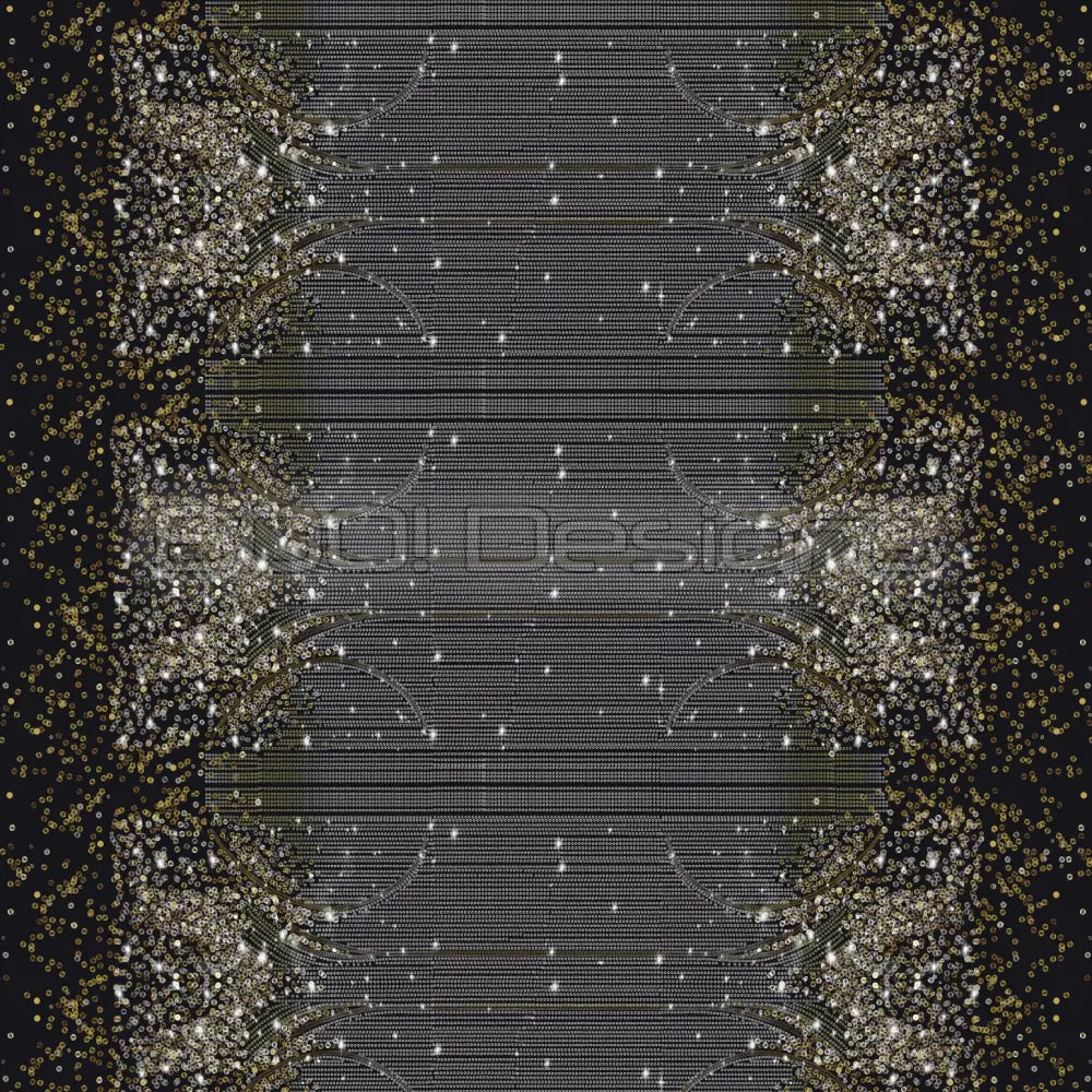 Spandex Lover Border Black Fabric
