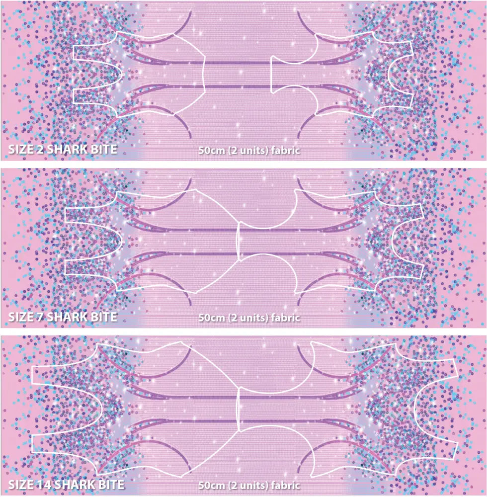 Spandex Lover Border Blue Fabric