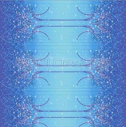 Spandex Lover Border Blue Fabric