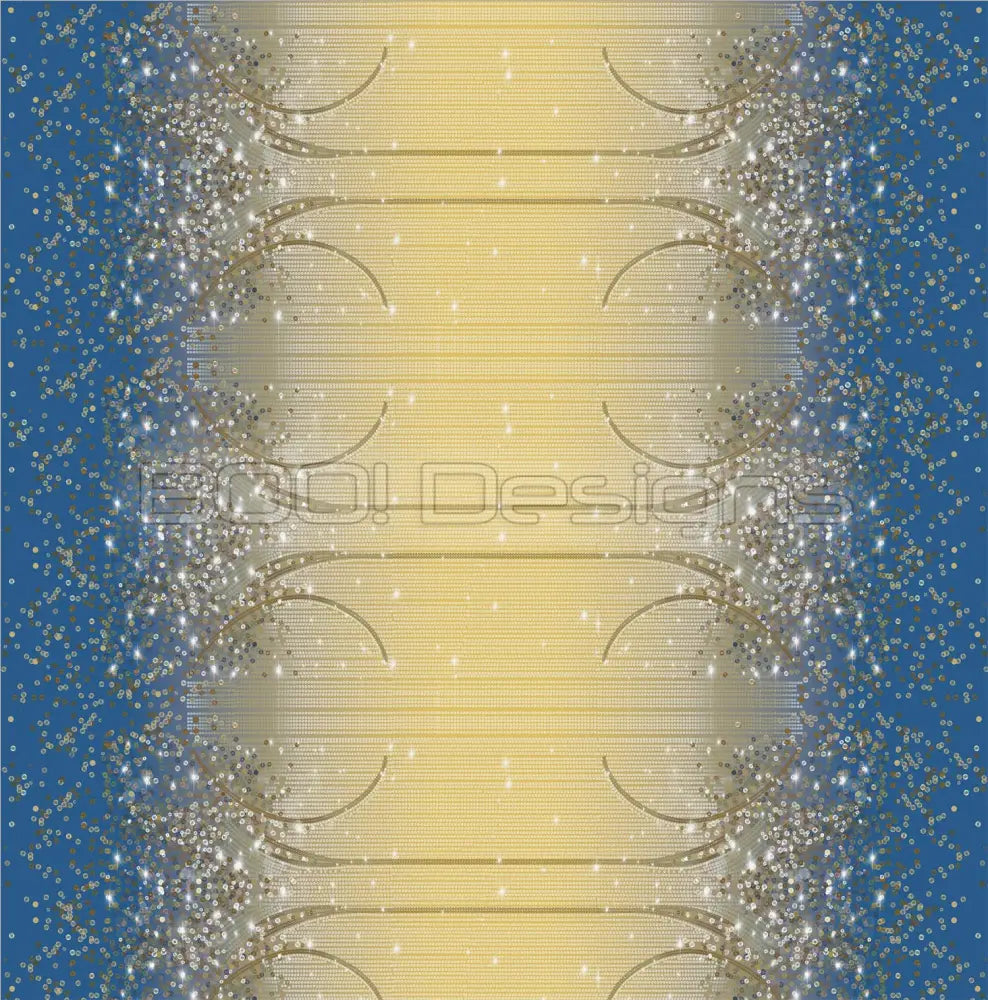 Spandex Lover Border Gold Fabric