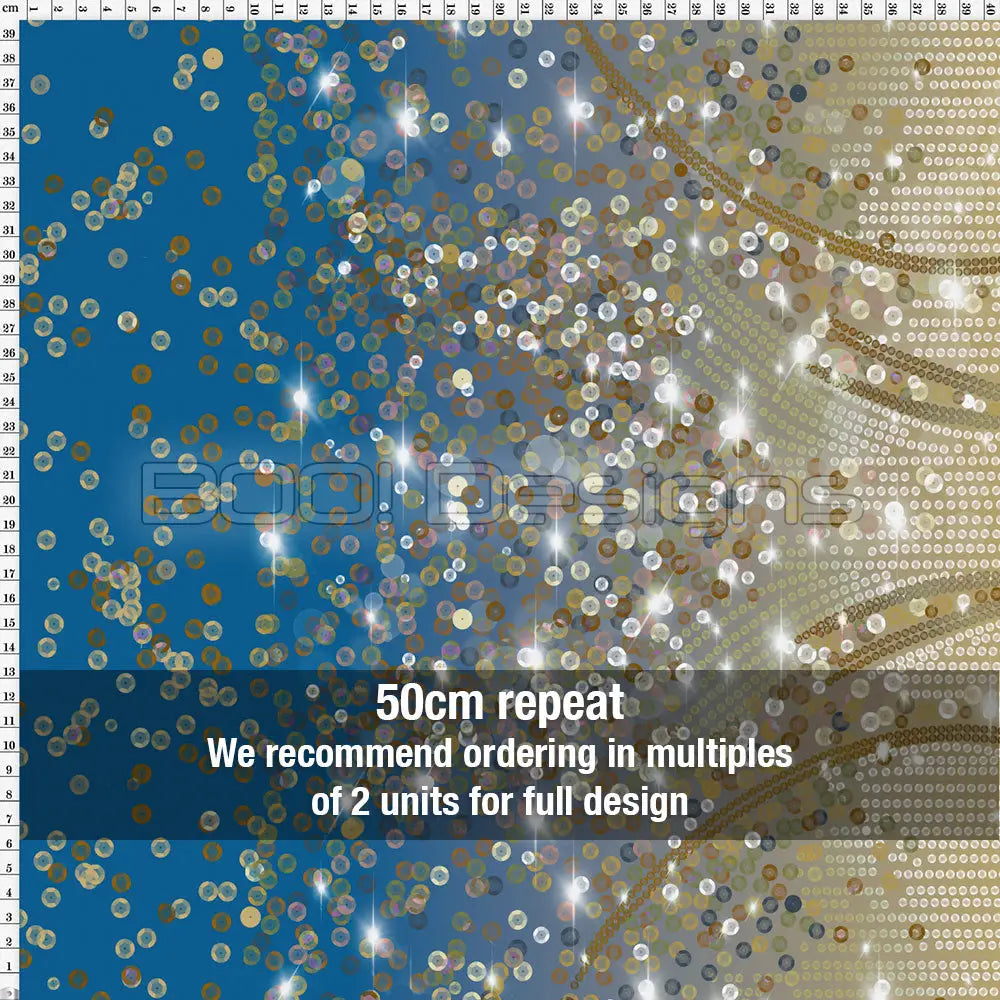 Spandex Lover Border Gold Fabric