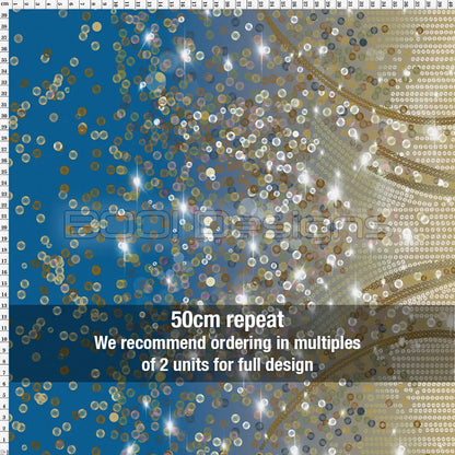 Spandex Lover Border Gold Fabric