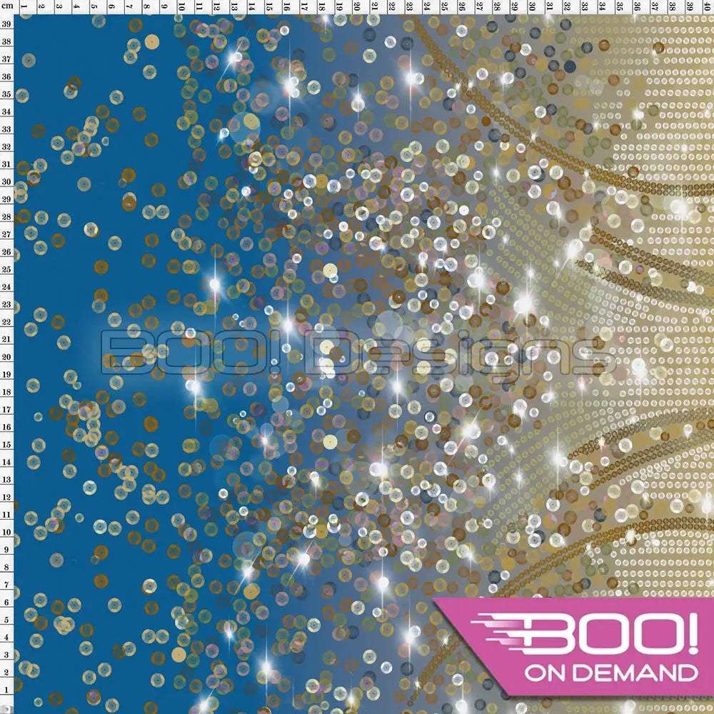 Spandex Lover Border Gold Fabric