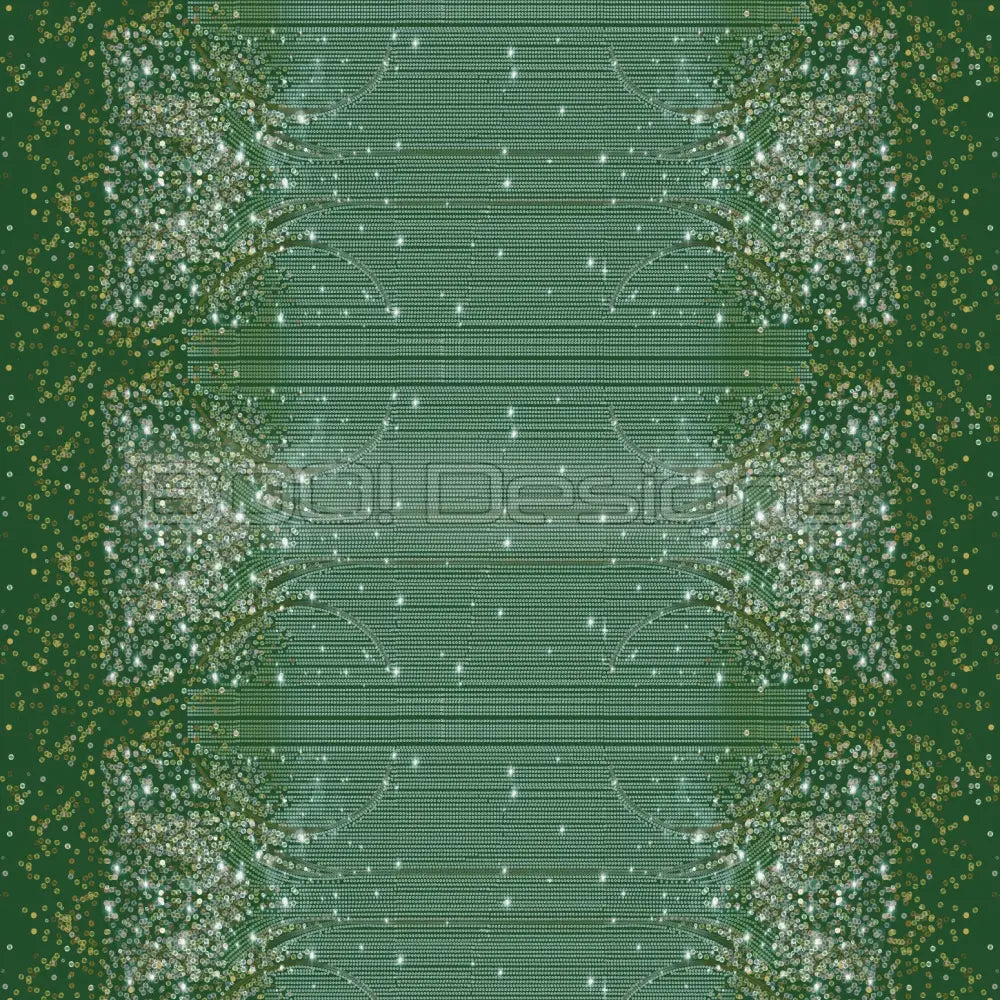 Spandex Lover Border Green Fabric