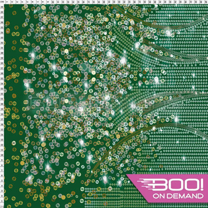 Spandex Lover Border Green Fabric