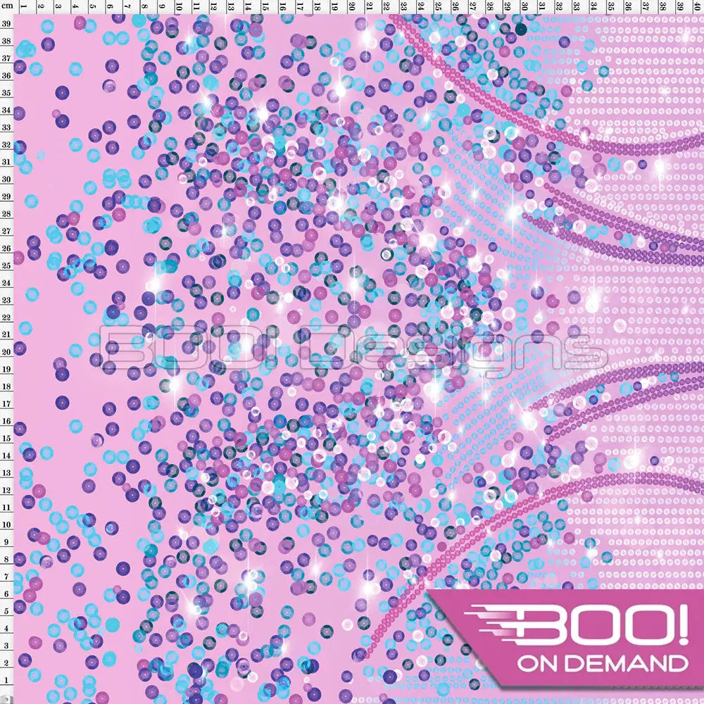 Spandex Lover Border Pink Fabric