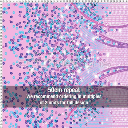 Spandex Lover Border Pink Fabric