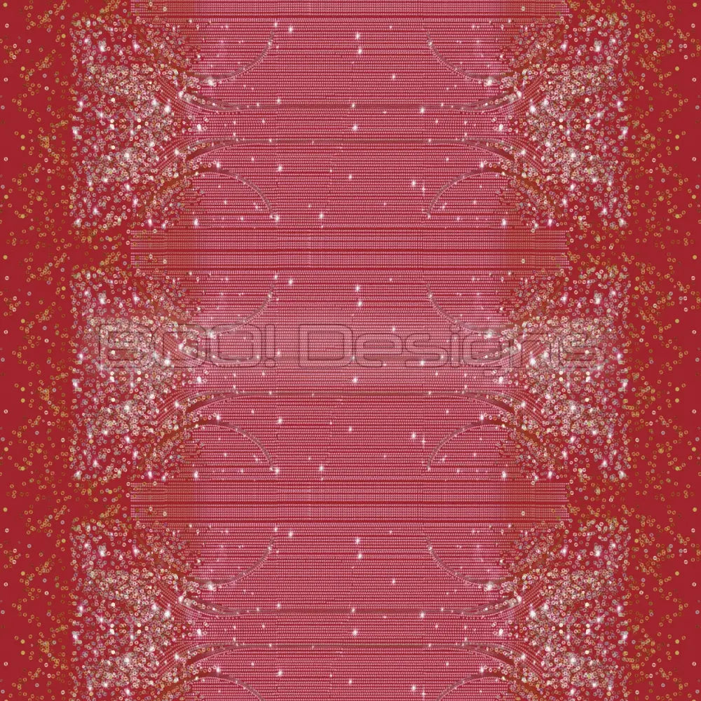 Spandex Lover Border Red Fabric