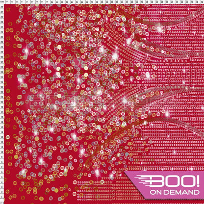 Spandex Lover Border Red Fabric