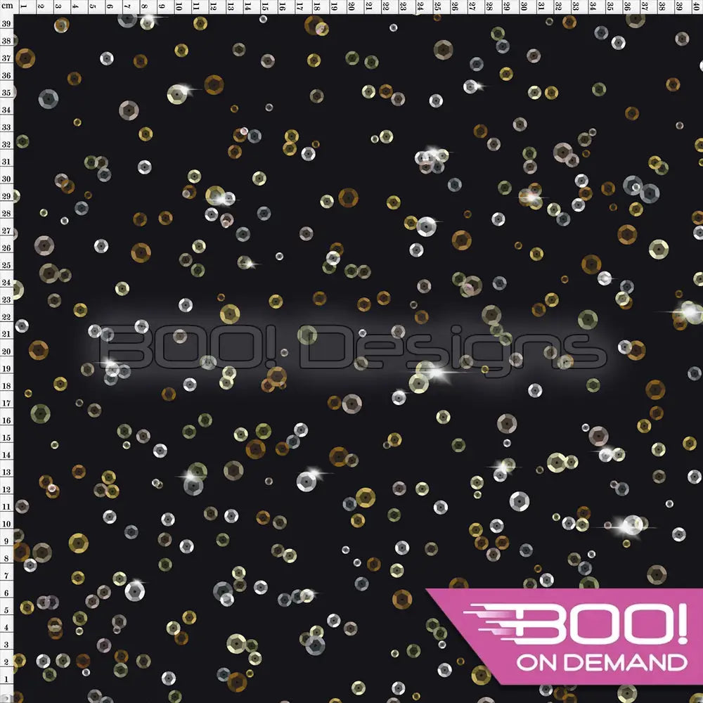 Spandex Lover Sequins Black Fabric