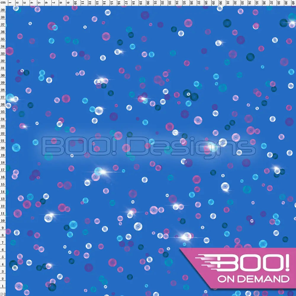 Spandex Lover Sequins Blue Fabric