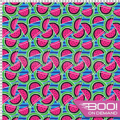 Spandex Melony Pink Green Blue Fabric