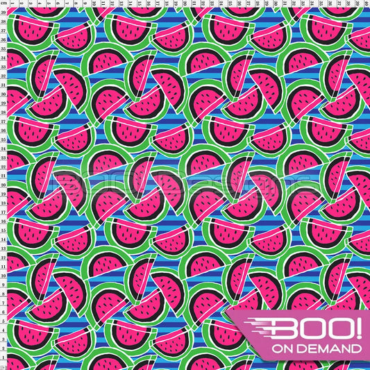 Spandex Melony Pink Green Blue Fabric
