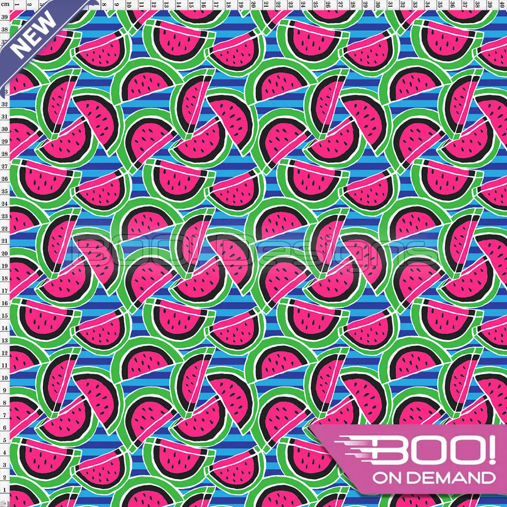 Spandex Melony Pink Green Blue Fabric