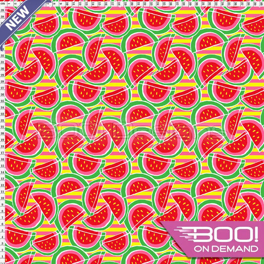 Spandex Melony Red Pink Yellow Fabric