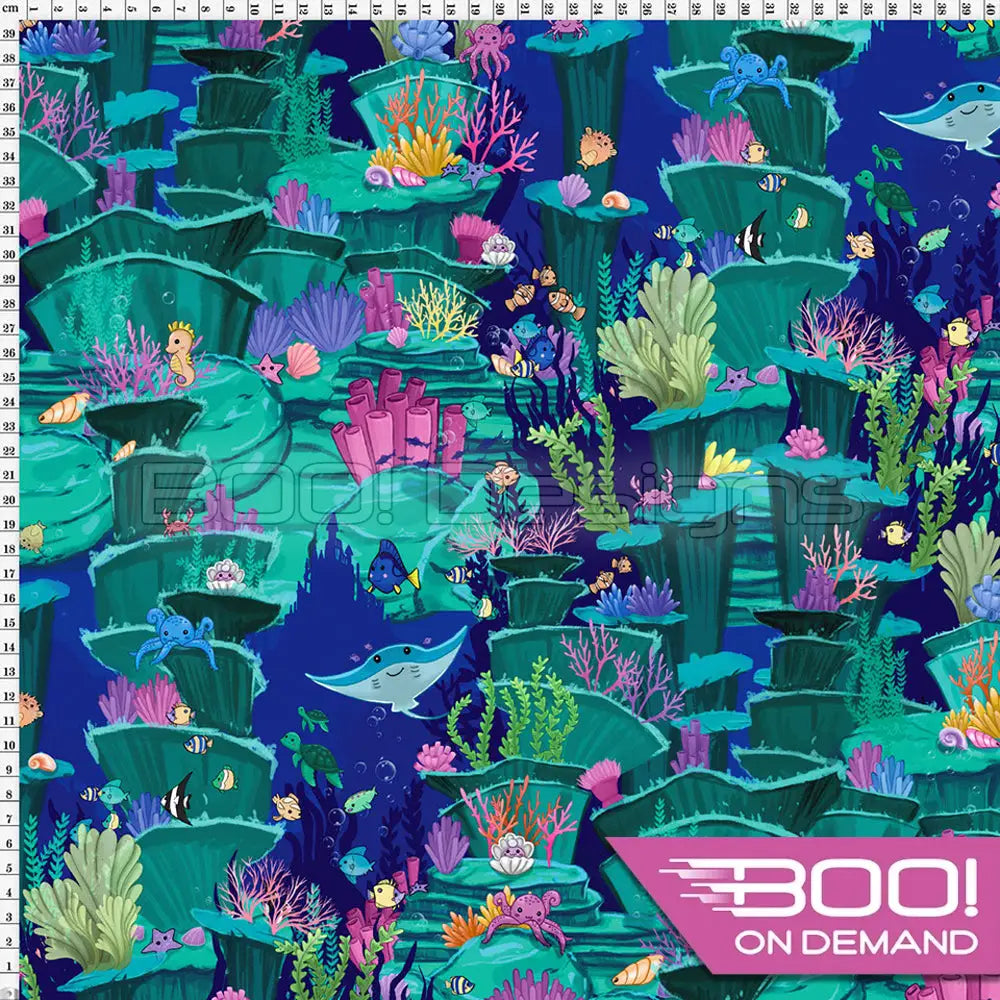 Spandex Mermaid Reef Fabric