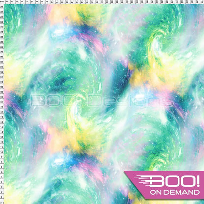 Spandex Milky Way Green Fabric