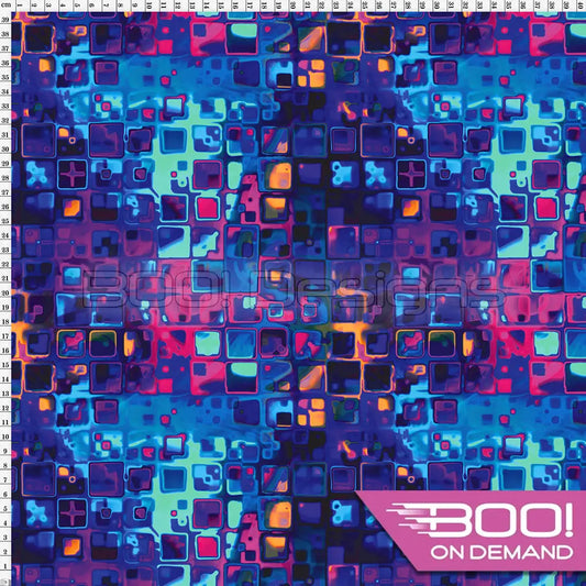 Spandex Mosaic Squares Fabric