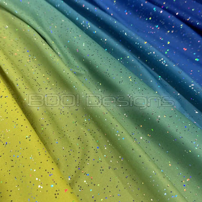 Spandex Ombre Ocean Spandex Glitter Galaxy Fabric