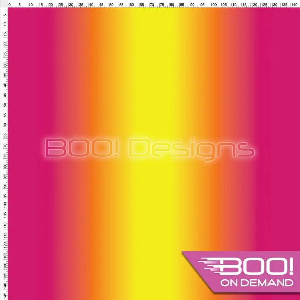 Spandex Ombre Pink Orange Yellow Fabric