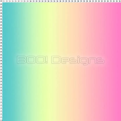 Spandex Ombre Teal Lemon Pink Fabric