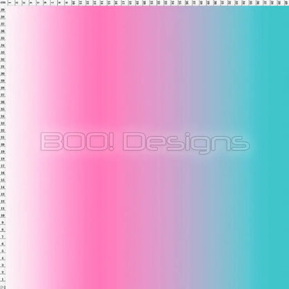 Spandex Ombre White Pink Teal Fabric