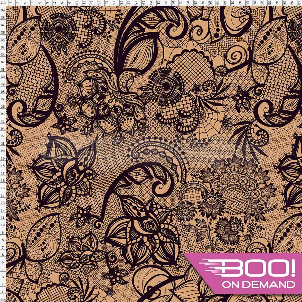 Spandex Ornamental Lace Skin - Fabric