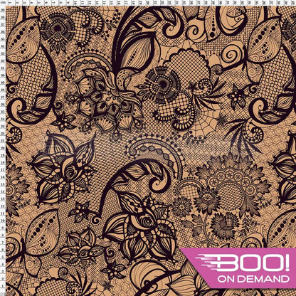 Spandex Ornamental Lace Skin - Fabric