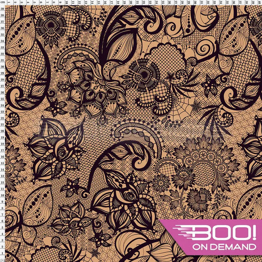 Spandex Ornamental Lace Skin - Fabric