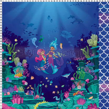 Spandex P100 2Mermaids Scales Project Panel