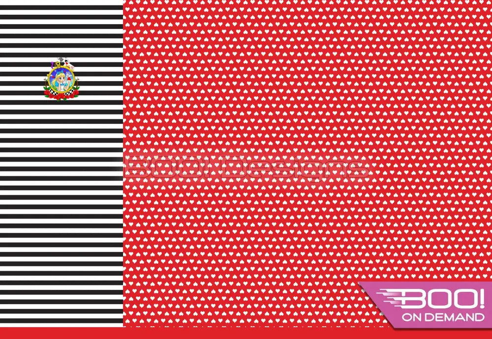 Spandex P100 Alice Hearts Red Project Panel