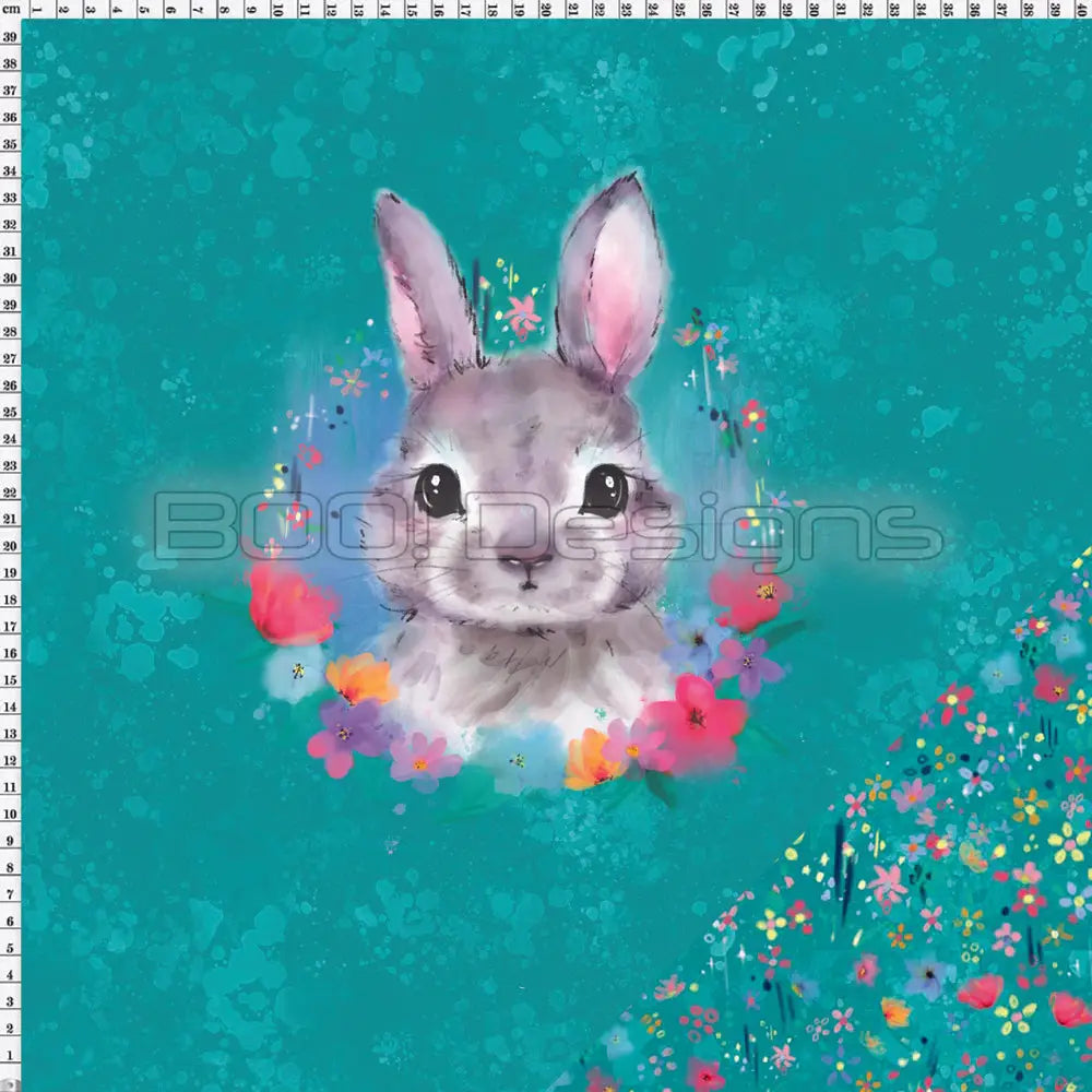 Spandex P100 Bunny Ditsy Floral Project Panel