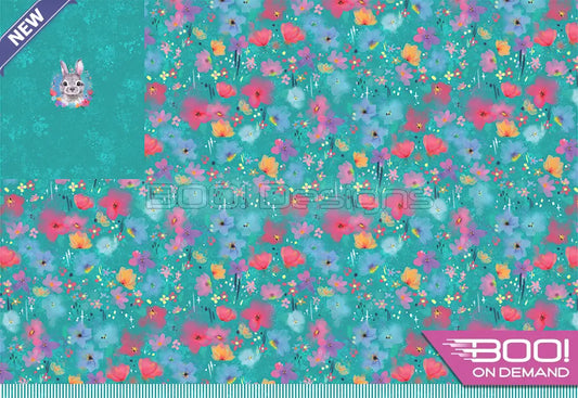 Spandex P100 Bunny Floral Project Panel