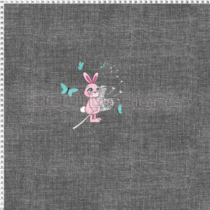 Spandex P100 Dandy Bunny Butterflies Denim Project Panel