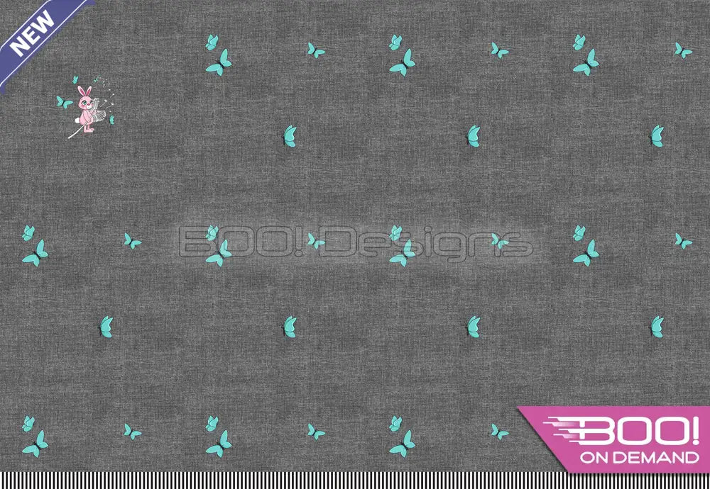 Spandex P100 Dandy Bunny Butterflies Denim Project Panel