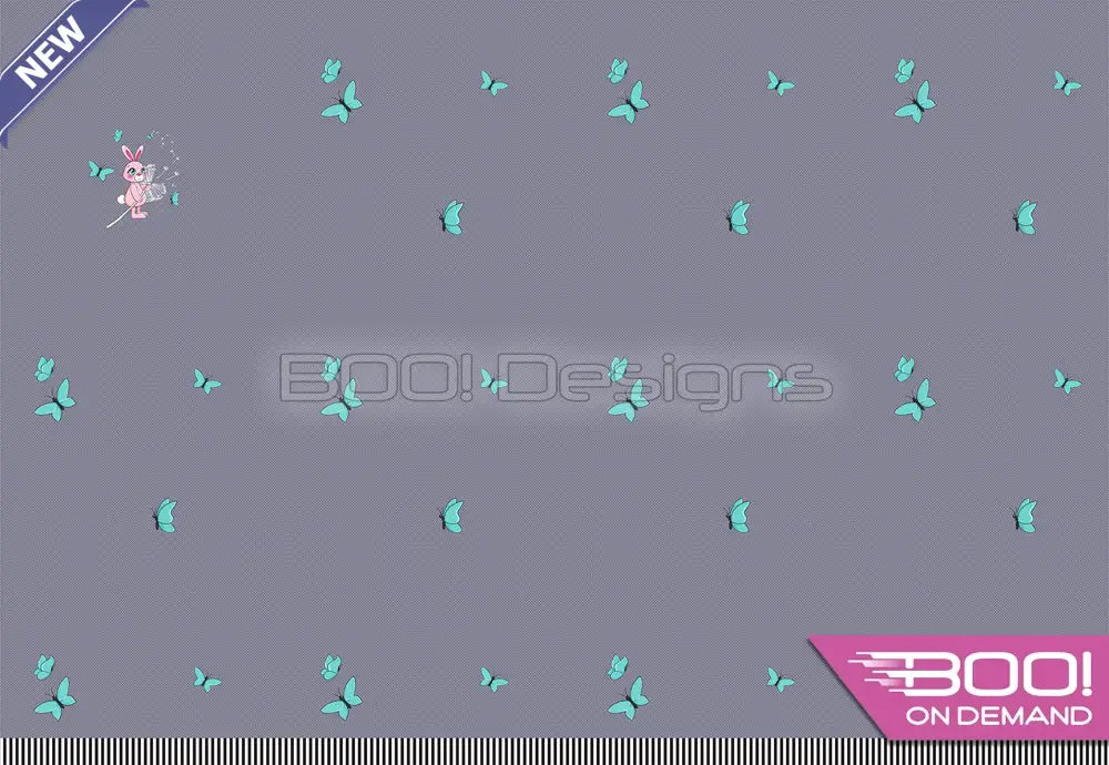 Spandex P100 Dandy Bunny Butterflies Grey Project Panel