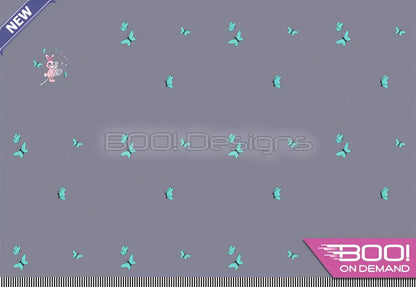 Spandex P100 Dandy Bunny Butterflies Grey Project Panel