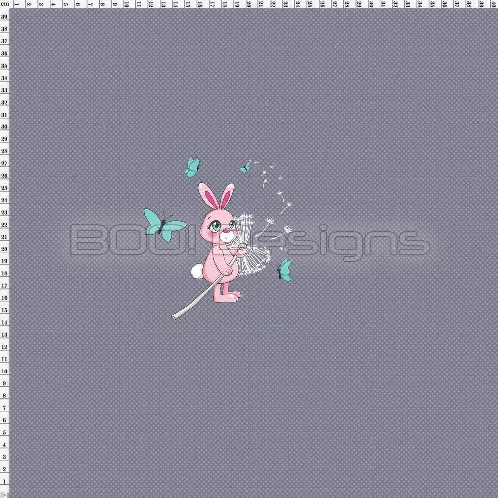 Spandex P100 Dandy Bunny Butterflies Grey Project Panel